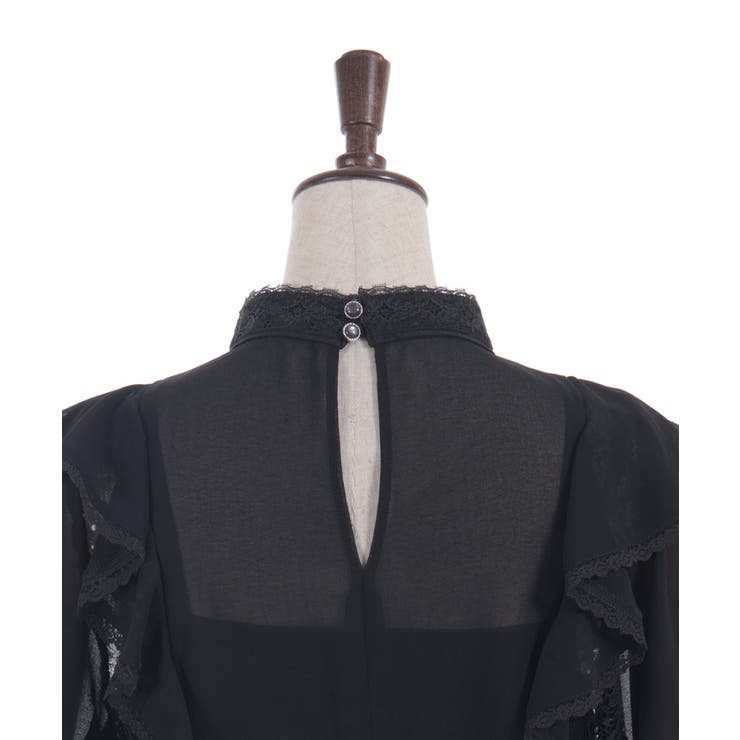 レース×シフォン七分袖ブラウス | axes femme | 詳細画像13 