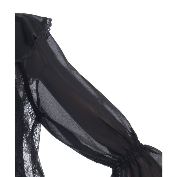 レース×シフォン七分袖ブラウス | axes femme | 詳細画像14 