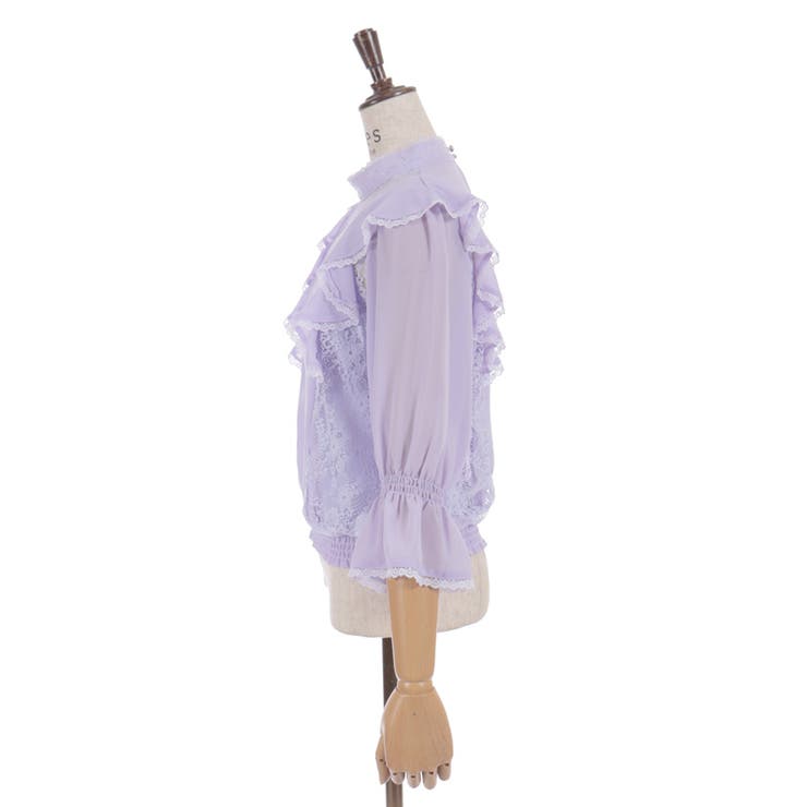 レース×シフォン七分袖ブラウス | axes femme | 詳細画像25 