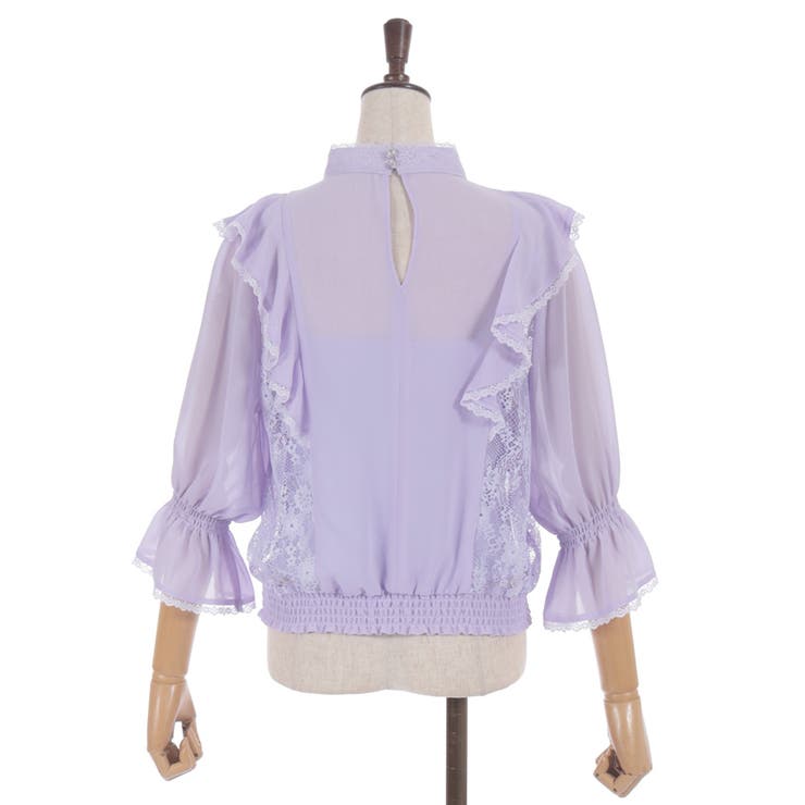 レース×シフォン七分袖ブラウス | axes femme | 詳細画像26 