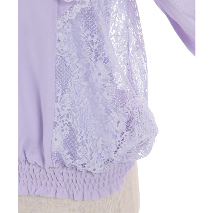 レース×シフォン七分袖ブラウス | axes femme | 詳細画像28 