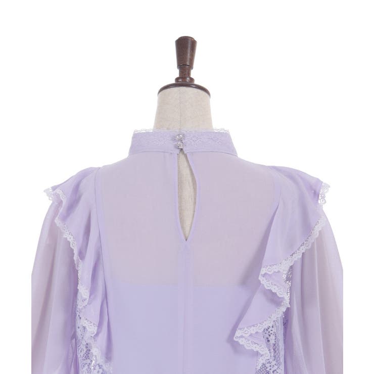 レース×シフォン七分袖ブラウス | axes femme | 詳細画像31 