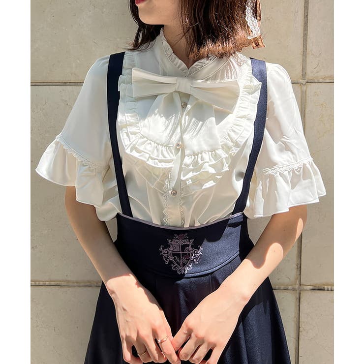 リボン付フリルBL[品番：IGAW0003733]｜axes femme（アクシーズ