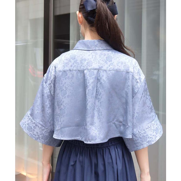 チャイナ釦ショートボレロブラウス[品番：IGAW0005053]｜axes femme  