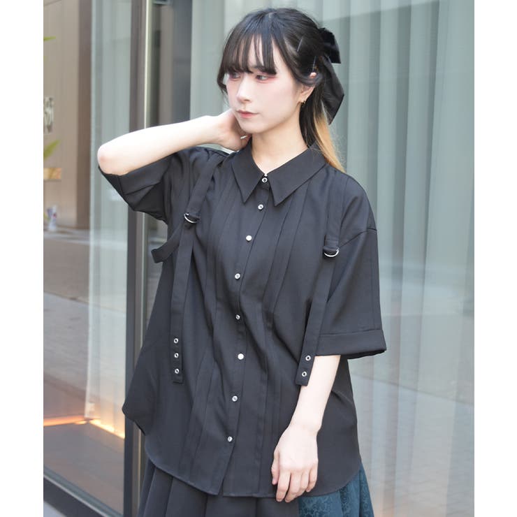 タブデザインロングシャツ | axes femme | 詳細画像10 