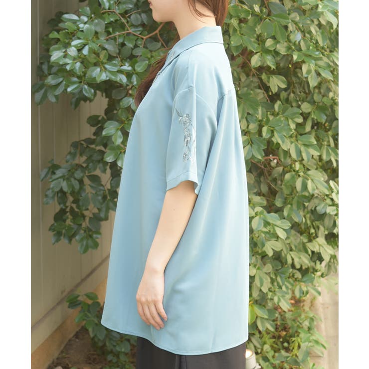 チェーン付刺繍シャツ | axes femme | 詳細画像2 