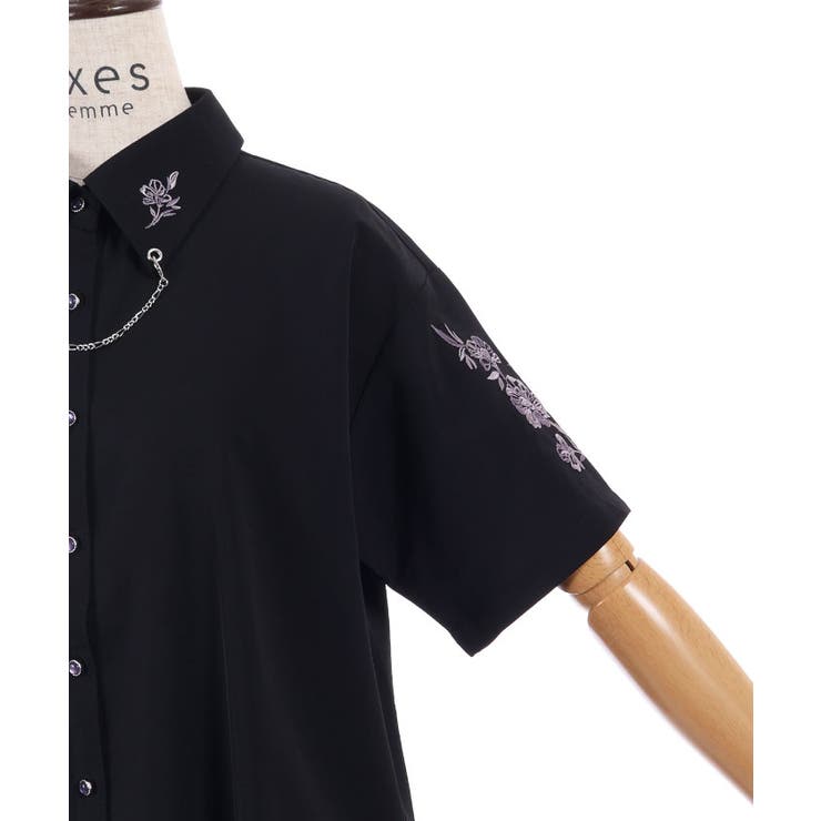 チェーン付刺繍シャツ | axes femme | 詳細画像22 