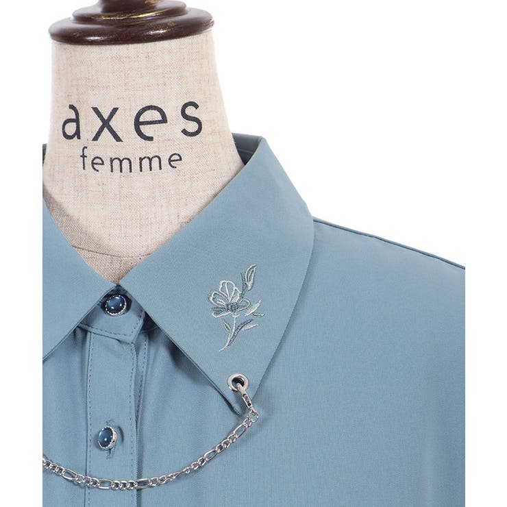 チェーン付刺繍シャツ | axes femme | 詳細画像26 