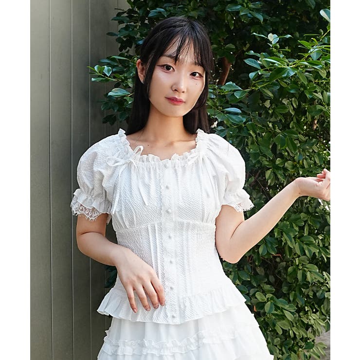 シャーリングブラウス | axes femme | 詳細画像9 