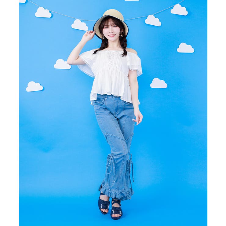 コットンレースペプラム風ＢＬ | axes femme | 詳細画像6 