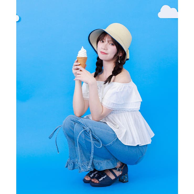 コットンレースペプラム風ＢＬ | axes femme | 詳細画像7 