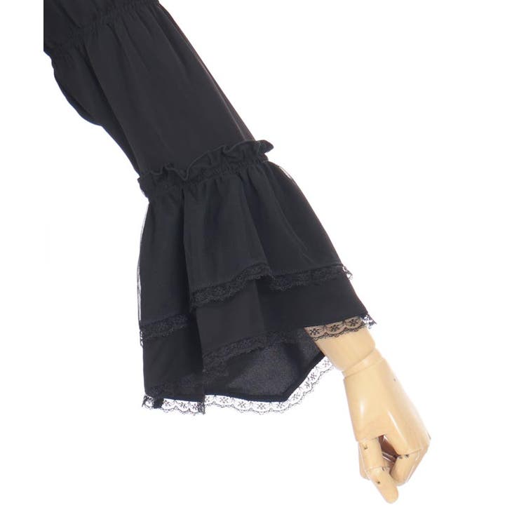 フロントフリル姫袖風ブラウス[品番：IGAW0005411]｜axes femme