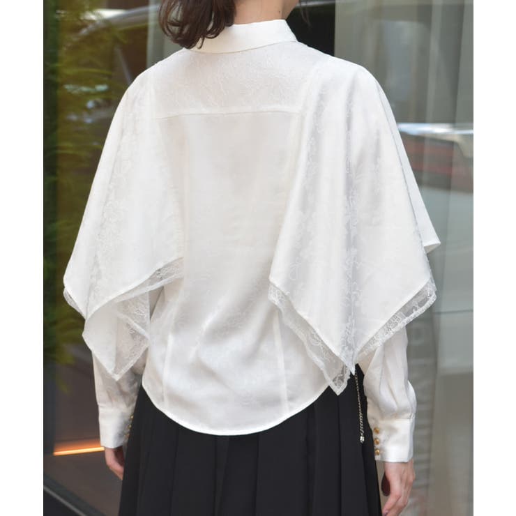 ケープ風フレアジャガードブラウス | axes femme | 詳細画像3 