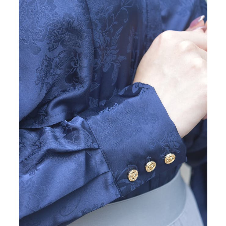 ケープ風フレアジャガードブラウス | axes femme | 詳細画像6 