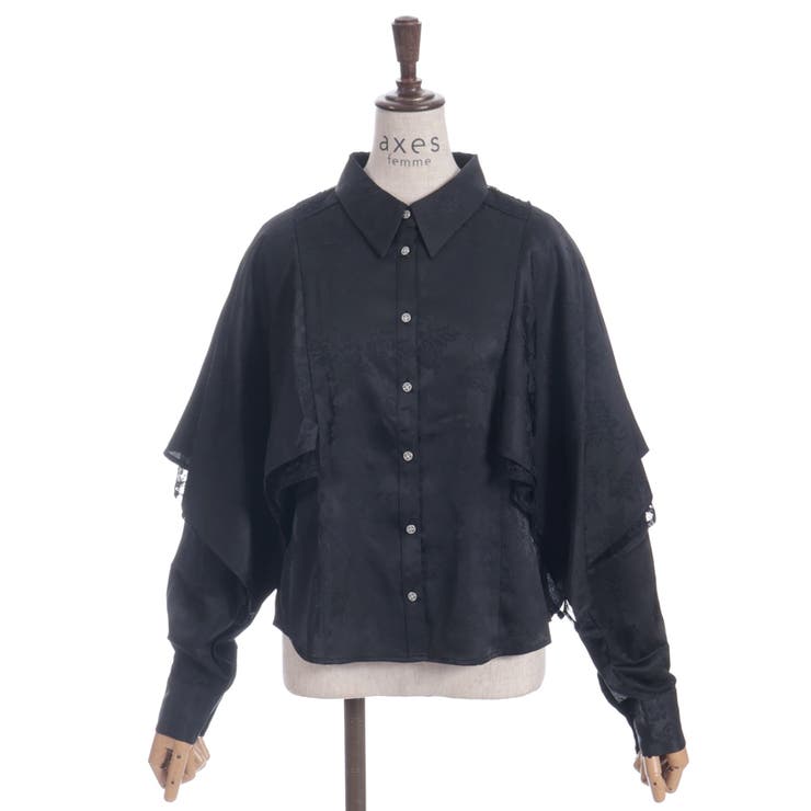 ケープ風フレアジャガードブラウス | axes femme | 詳細画像8 