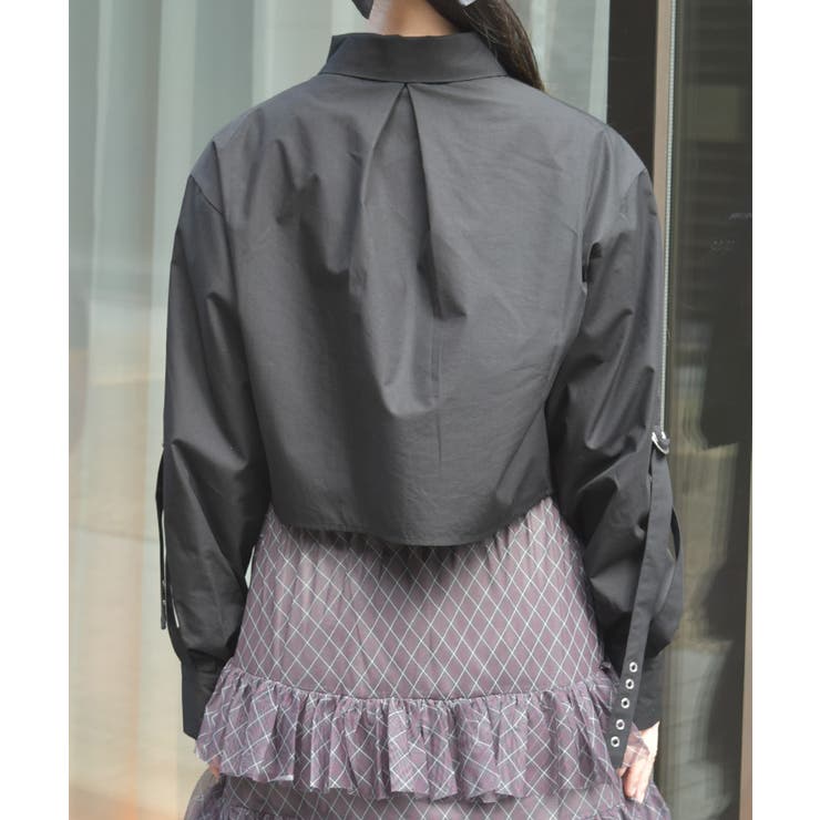 ハトメ×タブショートシャツ | axes femme | 詳細画像3