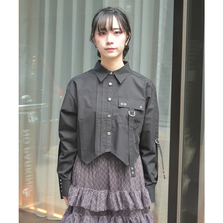 ハトメ×タブショートシャツ | axes femme | 詳細画像4