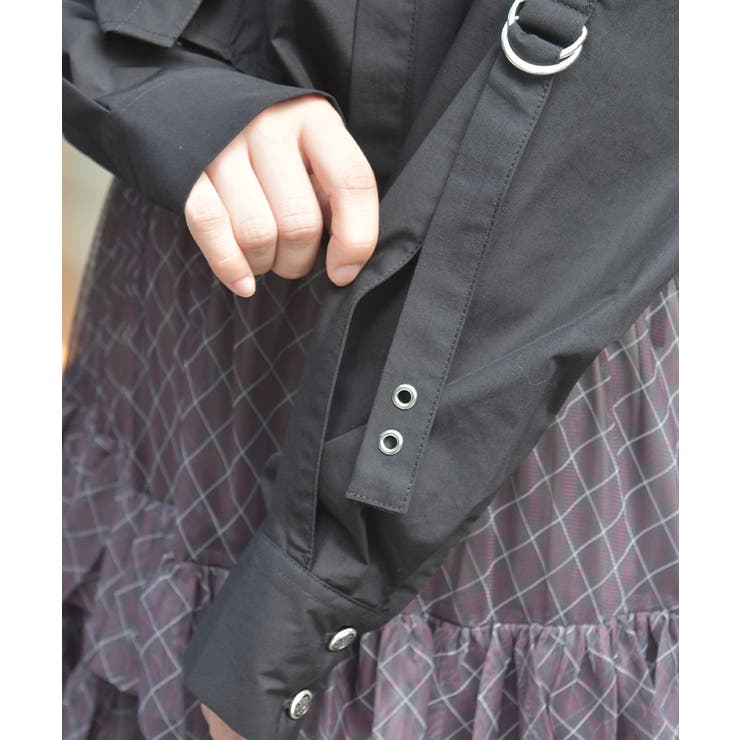 ハトメ×タブショートシャツ | axes femme | 詳細画像5