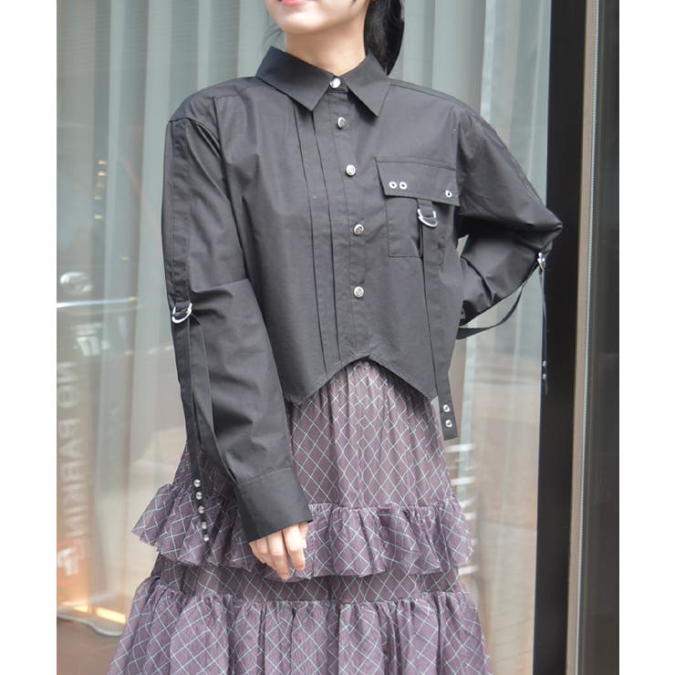 ハトメ×タブショートシャツ | axes femme | 詳細画像7