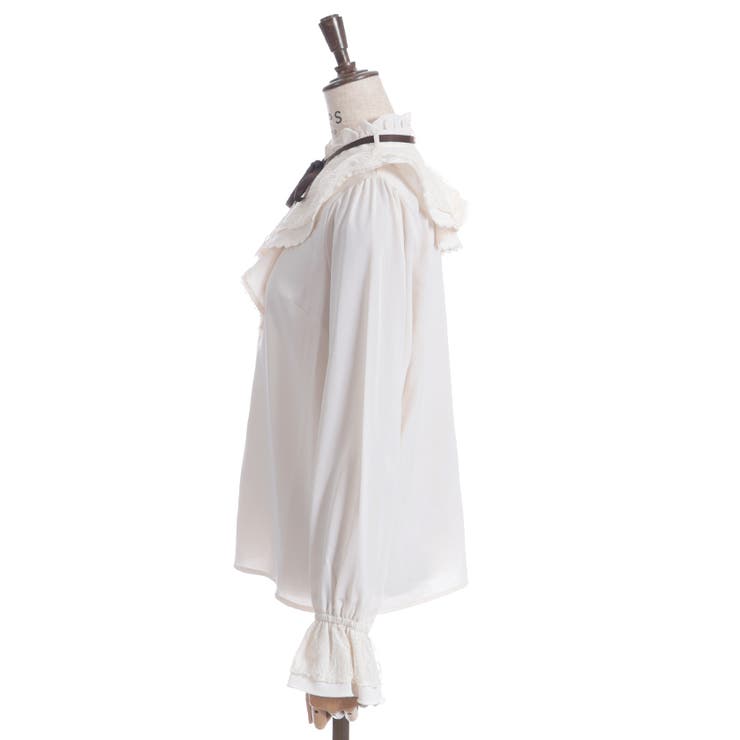 レース重ねラッフルフリルブラウス | axes femme | 詳細画像17 