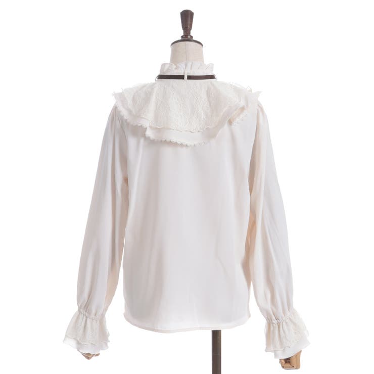 レース重ねラッフルフリルブラウス | axes femme | 詳細画像18 