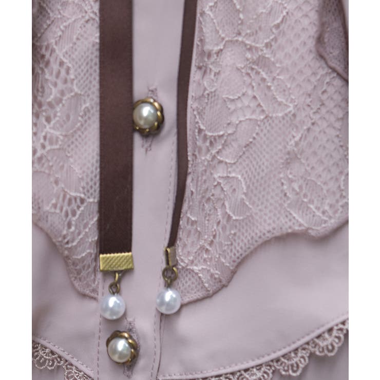 レース重ねラッフルフリルブラウス | axes femme | 詳細画像5 