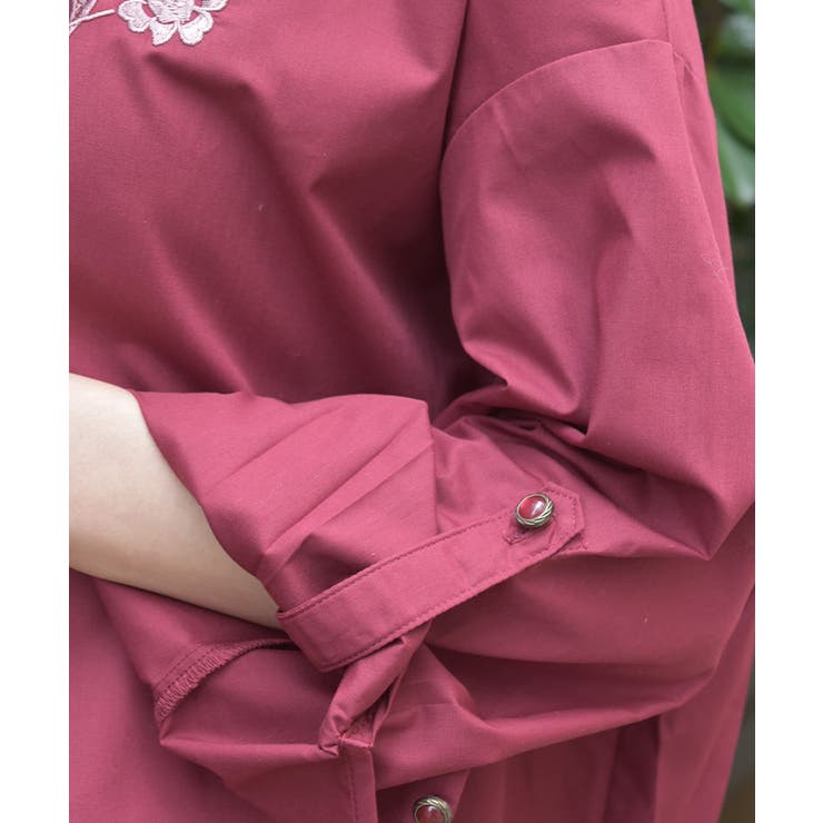 花刺繍オーバーシャツ | axes femme | 詳細画像5 