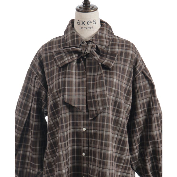 ボリューム袖リボンシャツ | axes femme | 詳細画像12 