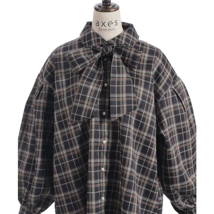 ボリューム袖リボンシャツ | axes femme | 詳細画像21 