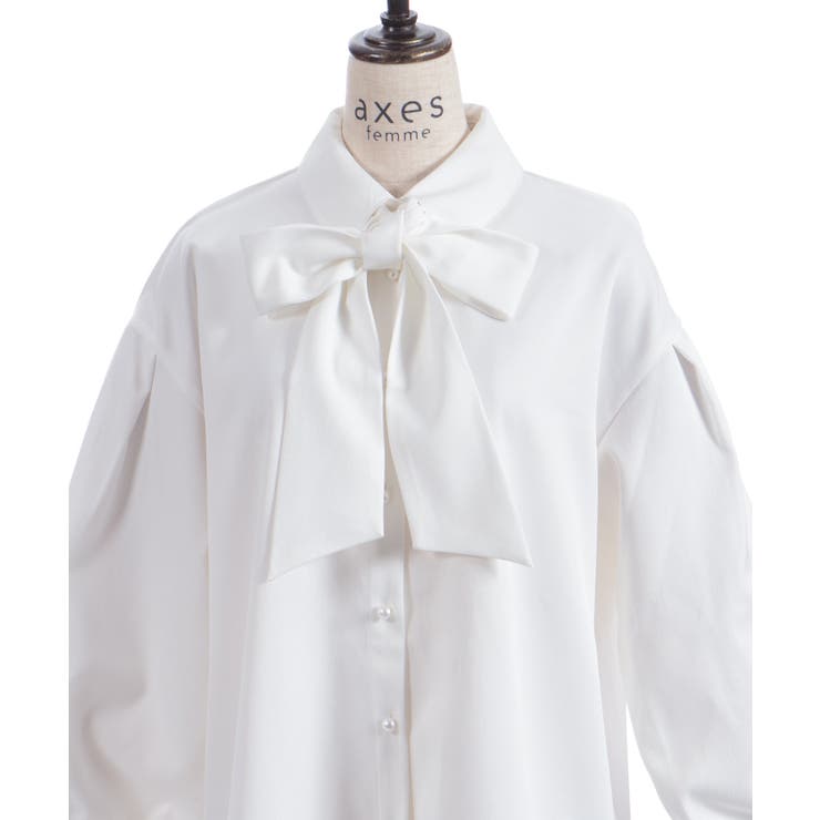 ボリューム袖リボンシャツ | axes femme | 詳細画像5 