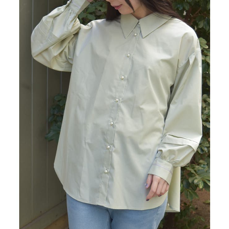 ラインリボンオーバーシャツ | axes femme | 詳細画像10 