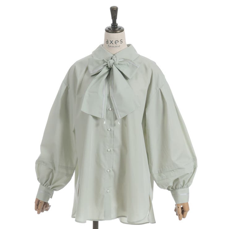 ラインリボンオーバーシャツ | axes femme | 詳細画像12 