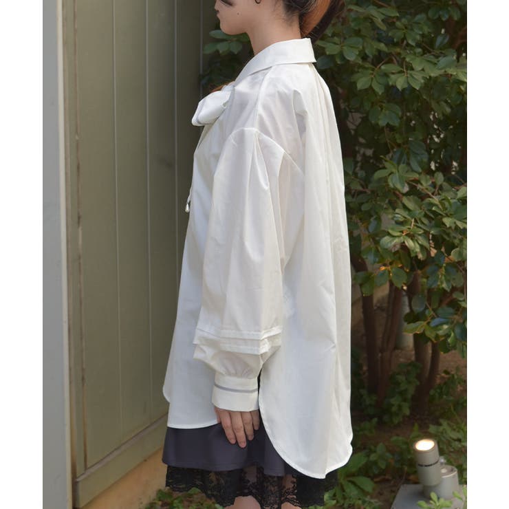 ラインリボンオーバーシャツ | axes femme | 詳細画像2 