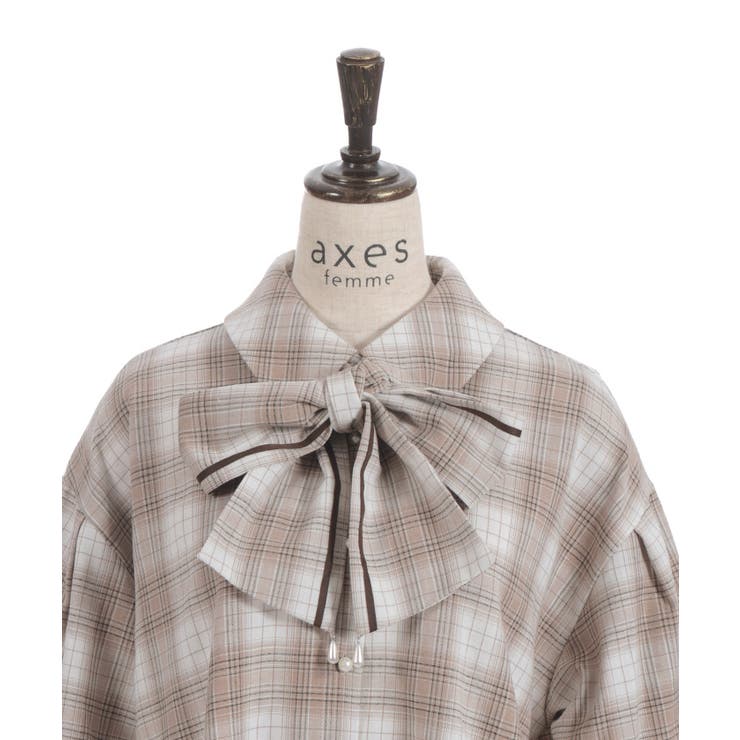 ラインリボンオーバーシャツ | axes femme | 詳細画像28 