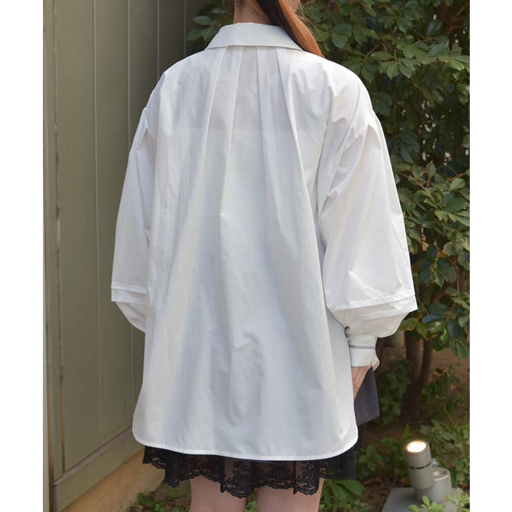 ラインリボンオーバーシャツ | axes femme | 詳細画像3 