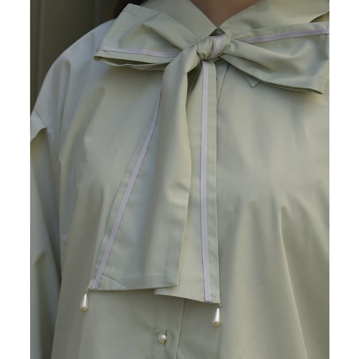 ラインリボンオーバーシャツ | axes femme | 詳細画像4 