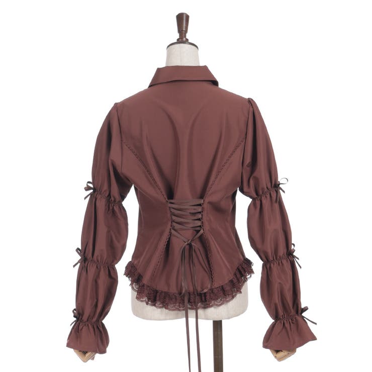 シャーリングスリーブブラウス[品番：IGAW0007603]｜axes femme