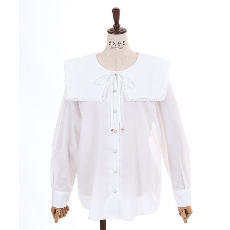 セーラーカラーロングシャツ | axes femme | 詳細画像10 