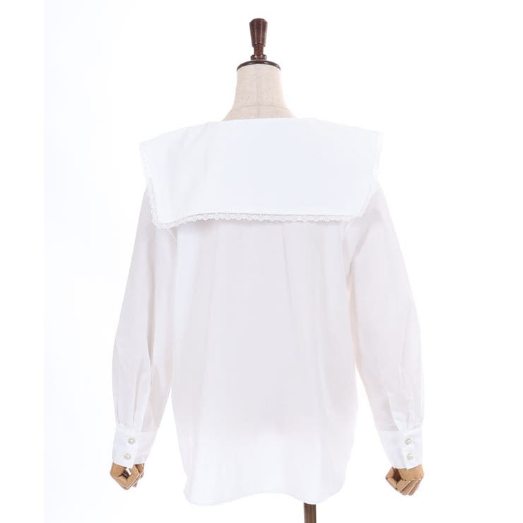 セーラーカラーロングシャツ | axes femme | 詳細画像12 
