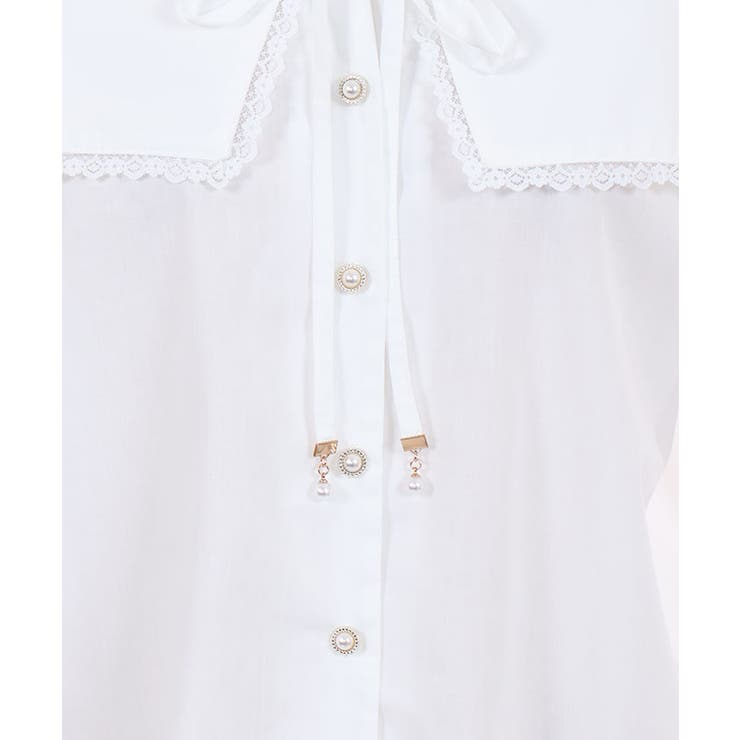 セーラーカラーロングシャツ | axes femme | 詳細画像15 