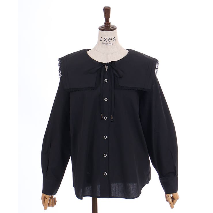 セーラーカラーロングシャツ | axes femme | 詳細画像19 