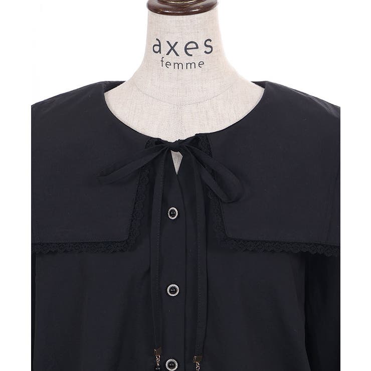 セーラーカラーロングシャツ | axes femme | 詳細画像22 