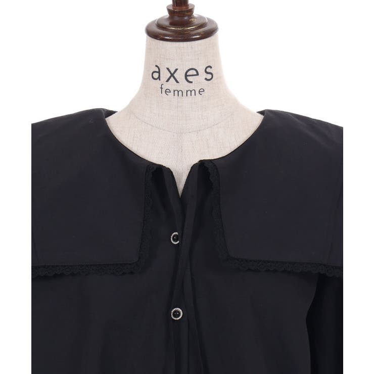 セーラーカラーロングシャツ | axes femme | 詳細画像24 