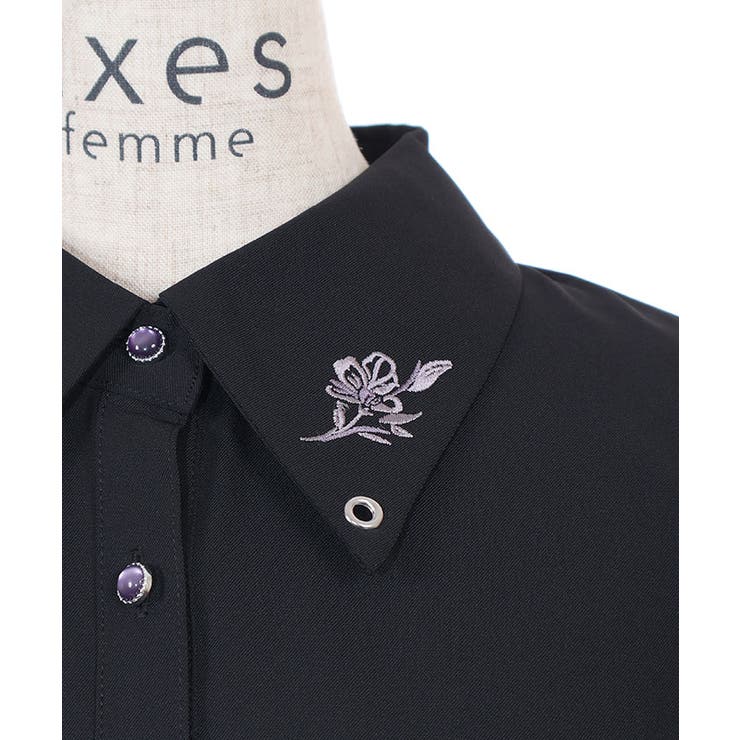 チェーン付刺繍シャツ | axes femme | 詳細画像23 