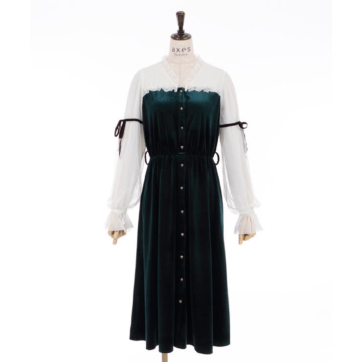 クラッシックベロアワンピース[品番：IGAW0001114]｜axes femme
