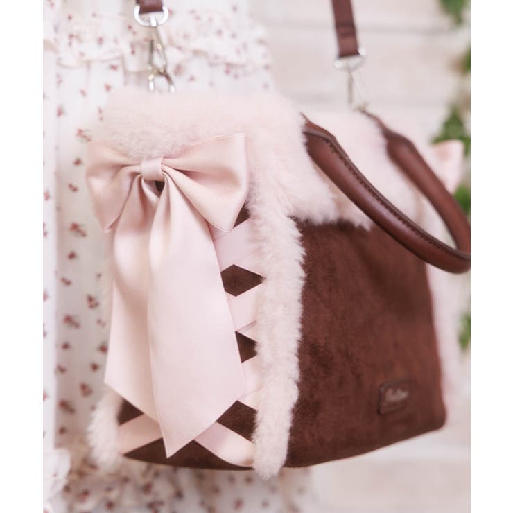 レースアップムートンバッグ | axes femme | 詳細画像4 