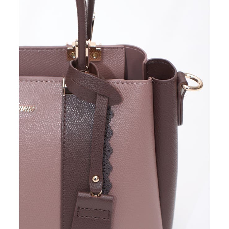 タグチャーム付き配色バッグ[品番：IGAW0005692]｜axes femme