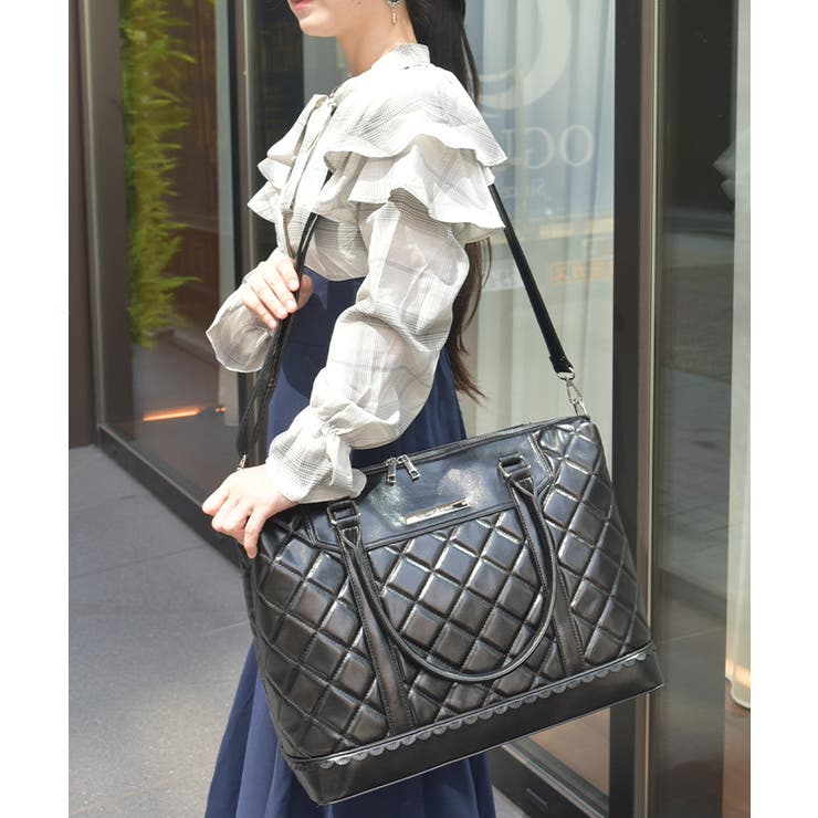 黒 | キルティングトラベルボストン | axes femme