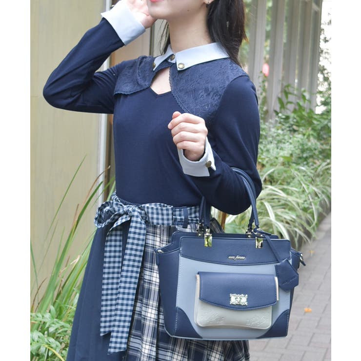 薔薇エンボス配色バッグ | axes femme | 詳細画像11 