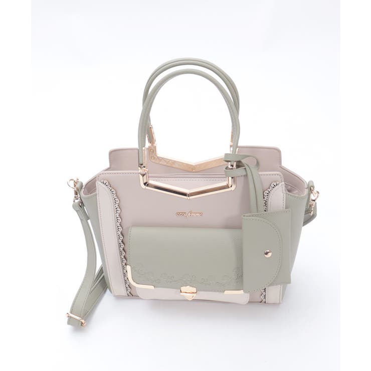 エンボスフラップ配色バッグ | axes femme | 詳細画像22 